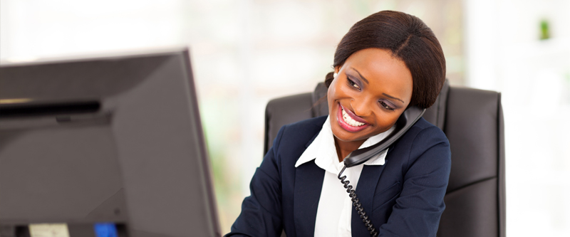 businesswoman working in office